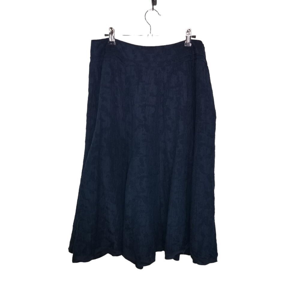 Talbots blue textured silk midi skirt new - Picture 2 of 11